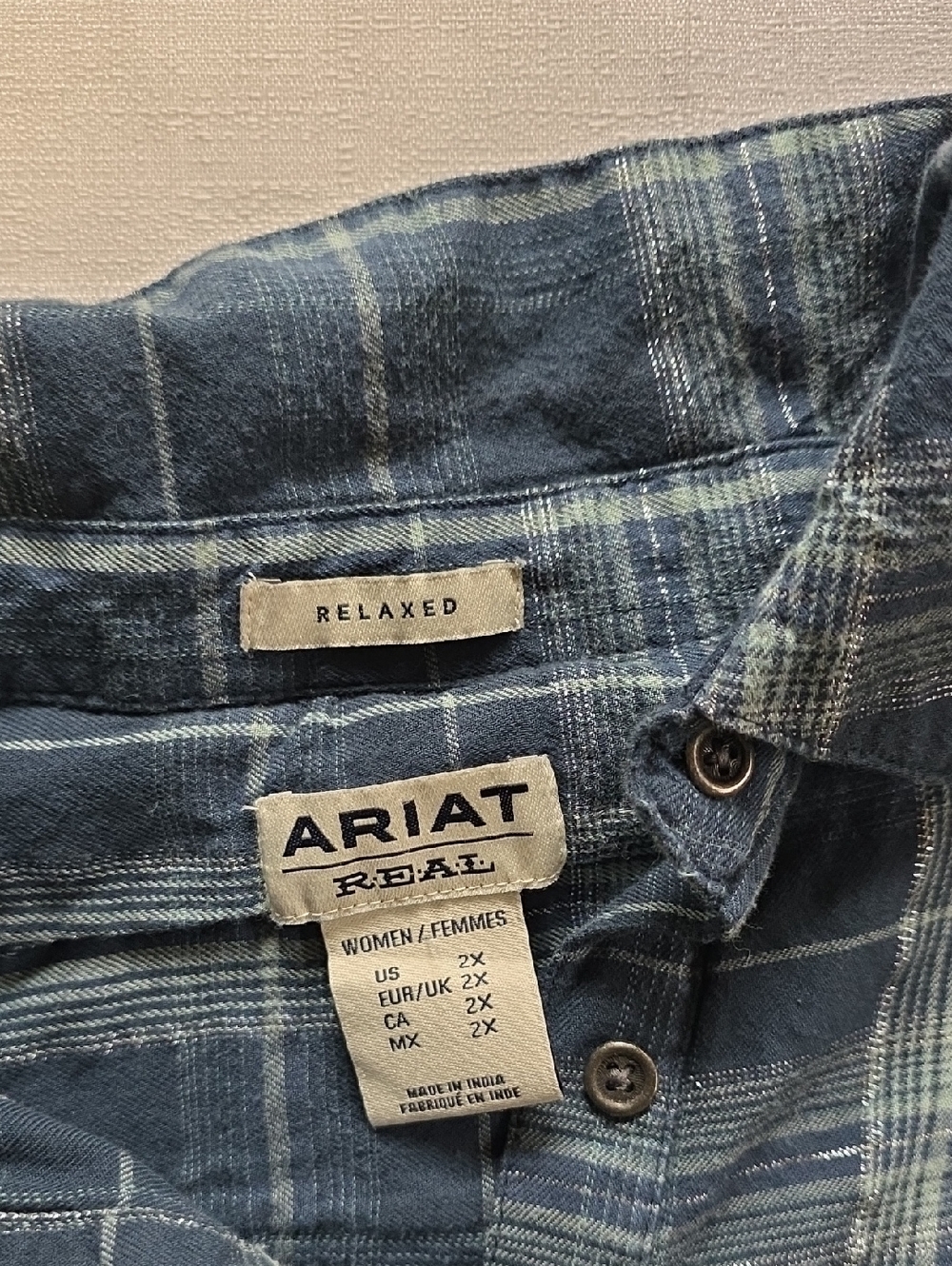 Ariat Teal Real Billie Jean Popover Longsleeve Size 2x - Picture 6 of 8